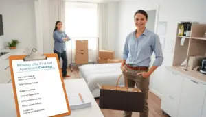 moving into first apartment checklist