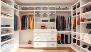 walk in closet organization ideas